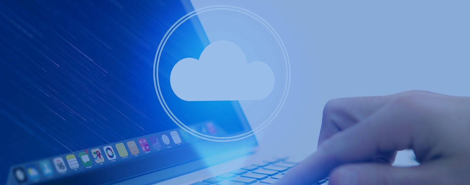 enterprise it transformation - lose up of a gentleman typing on his computer