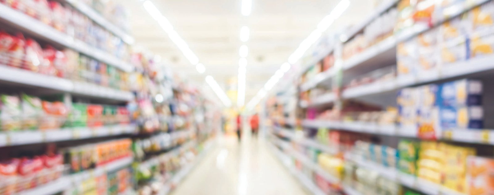 blurry aisle in a grocery store