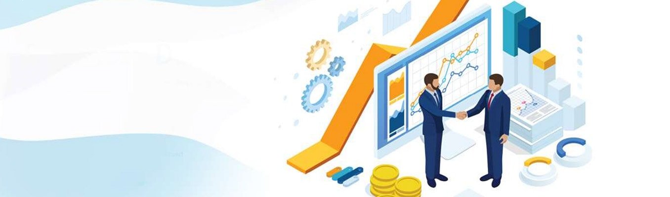 illustration of two gentleman shaking hands