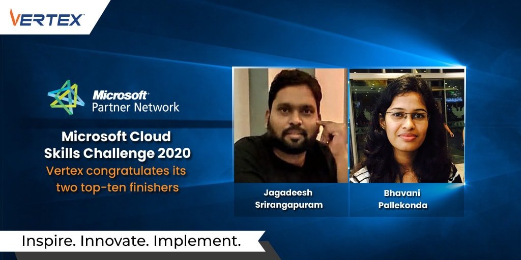 microsoft cloud challenge winners from vertex